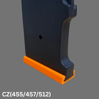 CZ455/457/412 10 ROUND MAGAZINE BASE CAP -  17HMR & 22WMR - HUNTER ORANGE