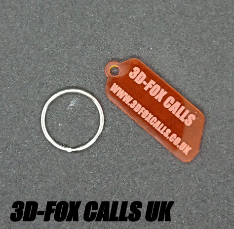 KEYRING BURNT ORANGE TRANSPARENT - 3D-FOX Calls