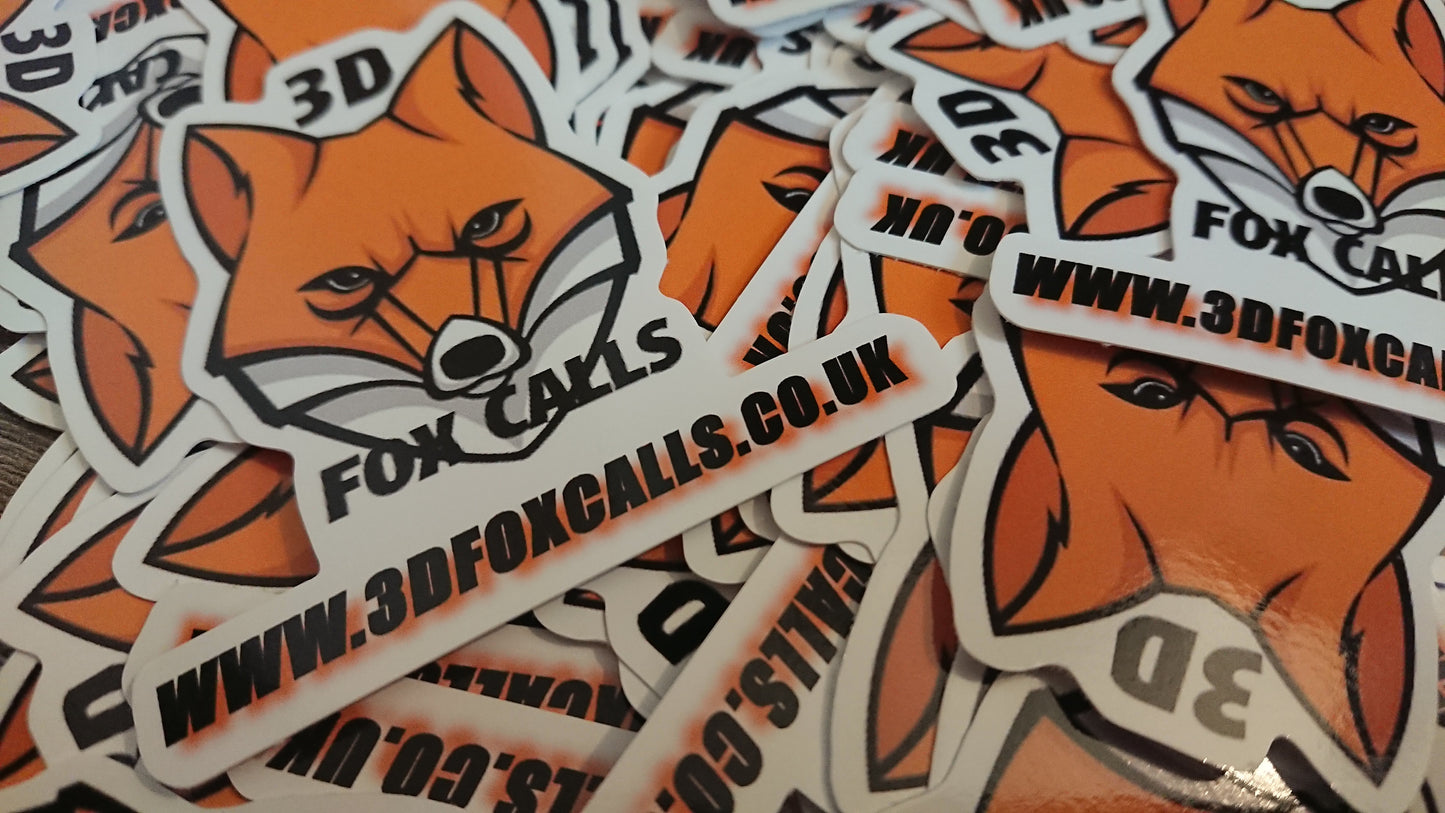 Large 3D FOX Calls Decal/Sticker 40mm